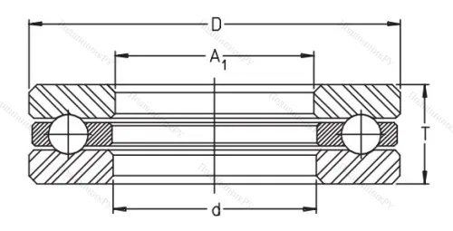 Упорный шариковый подшипник 51103 от производителя  FAG