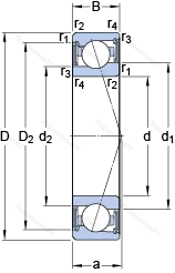 Подшипник S 71909 CE/HCP 4A