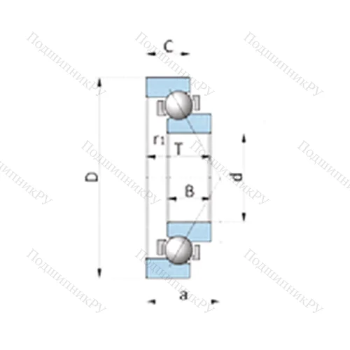 Подшипник шариковый радиально-упорный AC 4630 от производителя  KOYO Подшипник шариковый радиально-упорный AC 4630 от производителя  KOYO