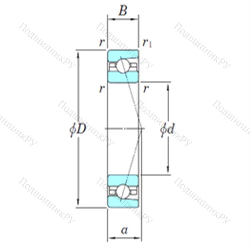 Подшипник шариковый радиально-упорный 3NCHAC 922C