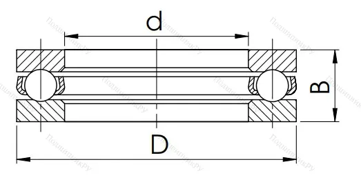 Упорный шариковый подшипник 8126 (51126) в Санкт-Петербурге