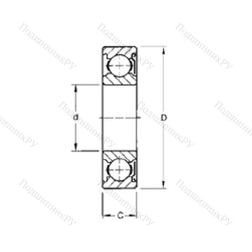 Подшипник шариковый радиальный 9104KD