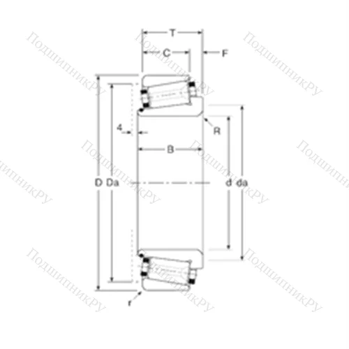 Подшипник роликовый радиально-упорный 113060X/113100 от производителя  Gamet