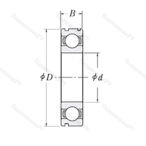 Подшипник шариковый радиальный 83B 551A 35