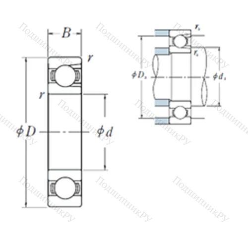 Подшипник шариковый радиальный BL 216