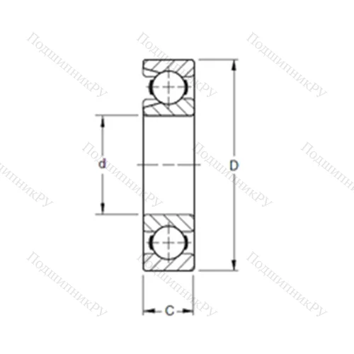 Подшипник шариковый радиальный 252W от производителя  TIMKEN