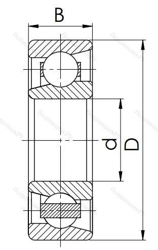 Радиально-упорный шариковый подшипник 46211 Л (7211 ACM) в Санкт-Петербурге