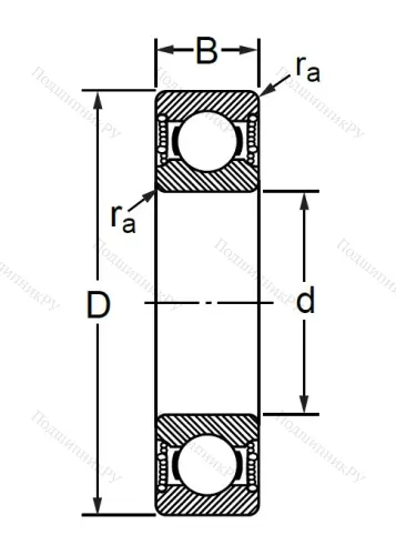 Шариковый однорядный подшипник 76-180303 (6303 2RSC 3) в Санкт-Петербурге