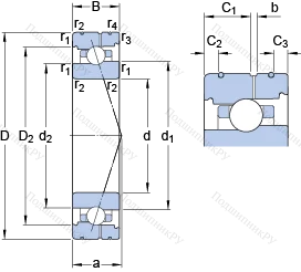 Подшипник 71916 CB/HCP 4AL