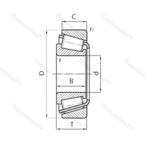 Подшипник роликовый радиально-упорный NP 353549/NP 673396