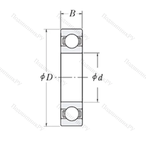 Подшипник шариковый радиальный MJ 3.3/4 от производителя  RHP