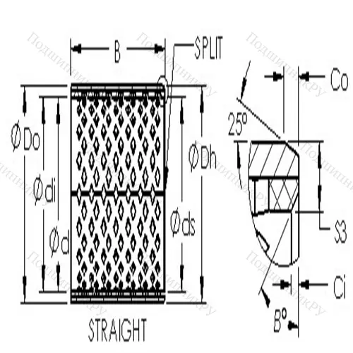 Втулка скольжения AST 090 110100 от производителя  AST Втулка скольжения AST 090 110100 от производителя  AST