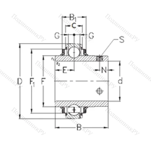 Подшипник шариковый радиальный GYE 45-KRRB