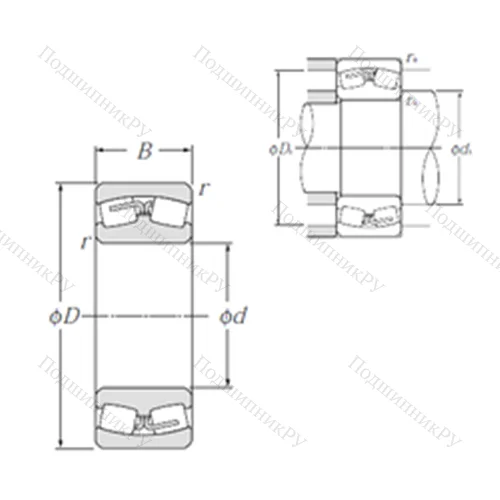 Подшипник роликовый радиальный самоцентрирующийся 21312 от производителя  NTN Подшипник роликовый радиальный самоцентрирующийся 21312 от производителя  NTN