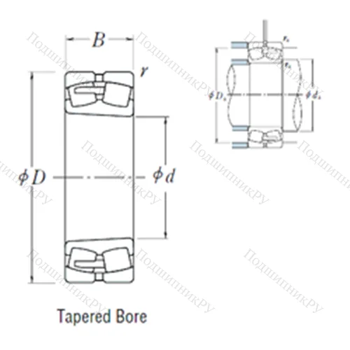 Подшипник роликовый радиальный самоцентрирующийся 23288CAKE 4 от производителя  NSK