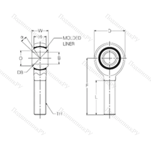 Подшипник скольжения сферический RBM 5E от производителя  NMB