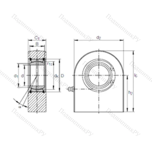 Подшипник скольжения сферический GF 50 DO