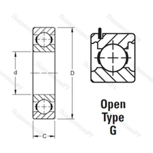 Подшипник шариковый радиальный 9124KG