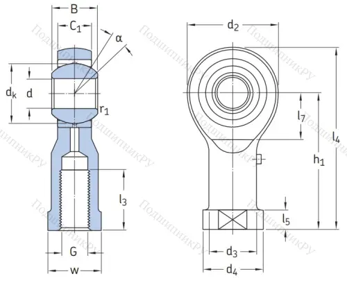 Наконечник штока с внутренней резьбой SIKAC 20 M в Санкт-Петербурге