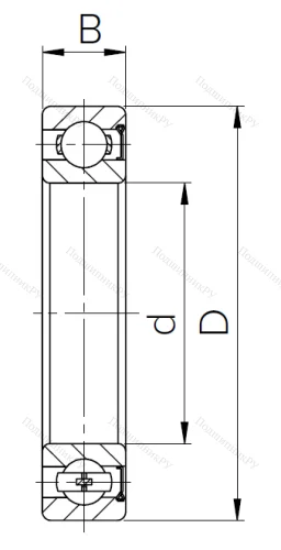 Шариковый однорядный подшипник 60104 (6004 Z) в Санкт-Петербурге