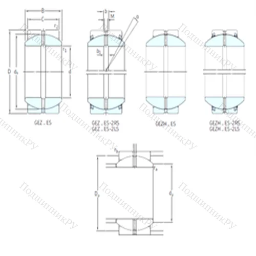 Подшипник скольжения сферический GEZ 112ES от производителя  SKF