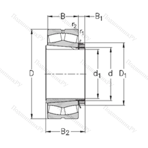 Подшипник роликовый радиальный самоцентрирующийся 230/670-K-MB-W 33+OH 30/670-H от производителя  NKE