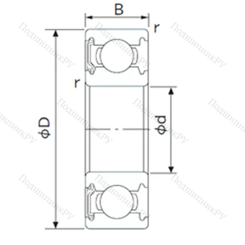 Подшипник шариковый радиальный 63/28NKE от производителя  NACHI
