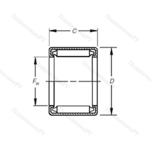 Подшипник игольчатый радиальный BH-57 от производителя  TIMKEN