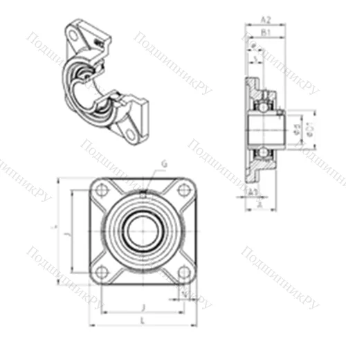 Подшипниковый узел шариковый радиальный UCF 316 от производителя  SNR