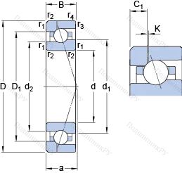 Подшипник 7005 CE/P 4AH 1 в Санкт-Петербурге