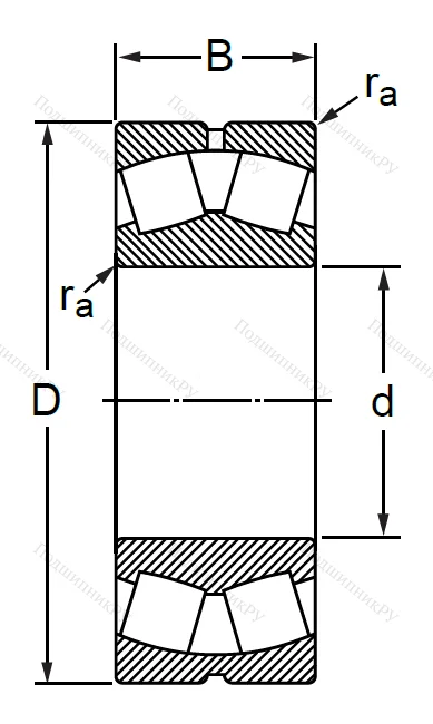 Сферический роликовый подшипник 30-3622 АМН (22322 MBW 33C 3)