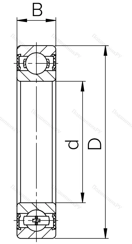Шариковый однорядный подшипник 76-180306 (6306 2RSC 3V 2) в Санкт-Петербурге