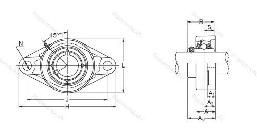 Подшипниковый узел UCFL 205 в Санкт-Петербурге