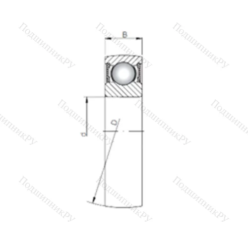 Подшипник шариковый радиальный SC 207-2RS от производителя  ISO