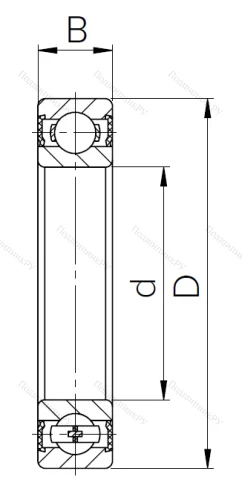 Шариковый однорядный подшипник 180222 (6222 2RS) в Санкт-Петербурге