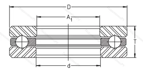 Упорный шариковый подшипник 51211 от производителя  FAG