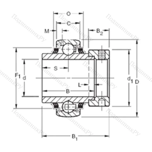 Подшипник шариковый радиальный G 1107KPPB 2