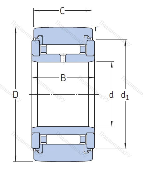 Игольчатый подшипник NATR 40 PPA от производителя  SKF