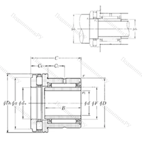 Подшипник комбинированный NKXR 40T 2+IR 35?40?20 от производителя  NTN