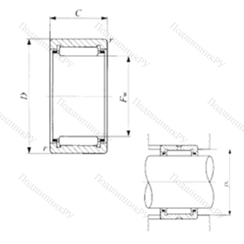 Подшипник игольчатый радиальный TAF 121916/SG от производителя  IKO
