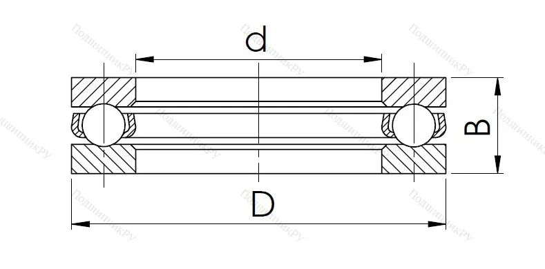 Упорный шариковый подшипник 8310 (51310) в Санкт-Петербурге