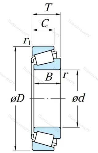 Конический роликовый подшипник HI-CAP 32304 JR от производителя  KOYO