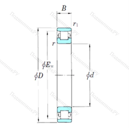 Подшипник роликовый радиальный 3NCN 1018
