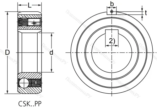 Подшипник обгонной муфты  CSK 15 PP в Санкт-Петербурге