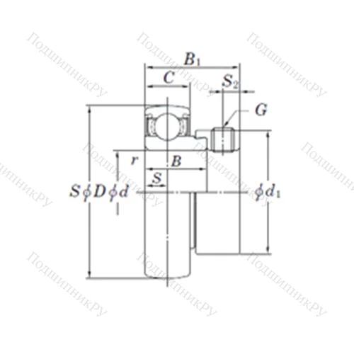 Подшипник шариковый радиальный SA 208-24 от производителя  KOYO Подшипник шариковый радиальный SA 208-24 от производителя  KOYO