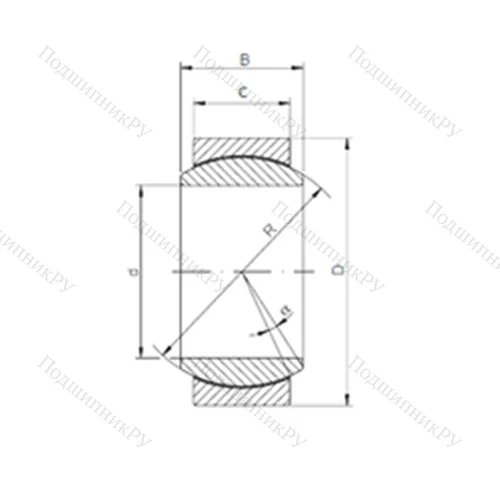 Подшипник скольжения сферический GE 110 ECR-2RS от производителя  CX Подшипник скольжения сферический GE 110 ECR-2RS от производителя  CX