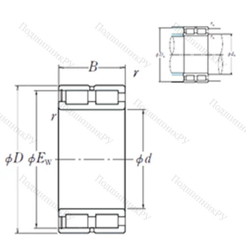 Подшипник роликовый радиальный NNCF 5020V