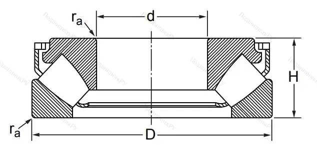 Упорный роликовый подшипник 29416 M (9039416 Л ГОСТ) в Санкт-Петербурге