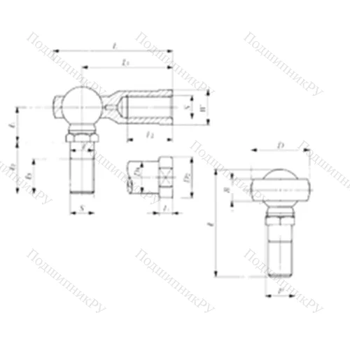 Подшипник скольжения сферический LHS 8 от производителя  IKO