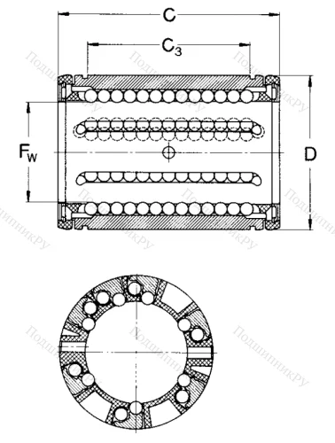 Подшипник линейный LBCR 16 D-2LS в Санкт-Петербурге